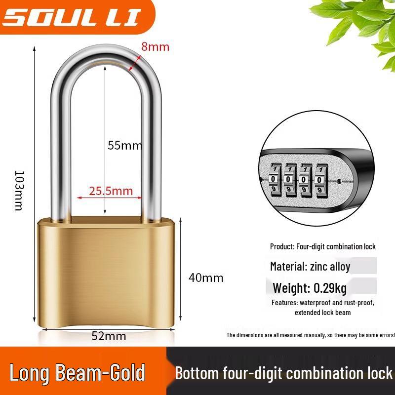 Waterproof Combination Padlock for Home, Outdoor, Suitcase, and Dormitory Lockers