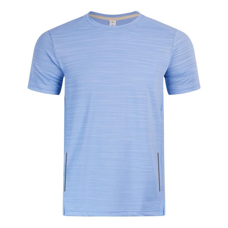 Men's Quick-Dry Athletic T-Shirt, Breathable Textured Crew Neck Short Sleeve Workout Top