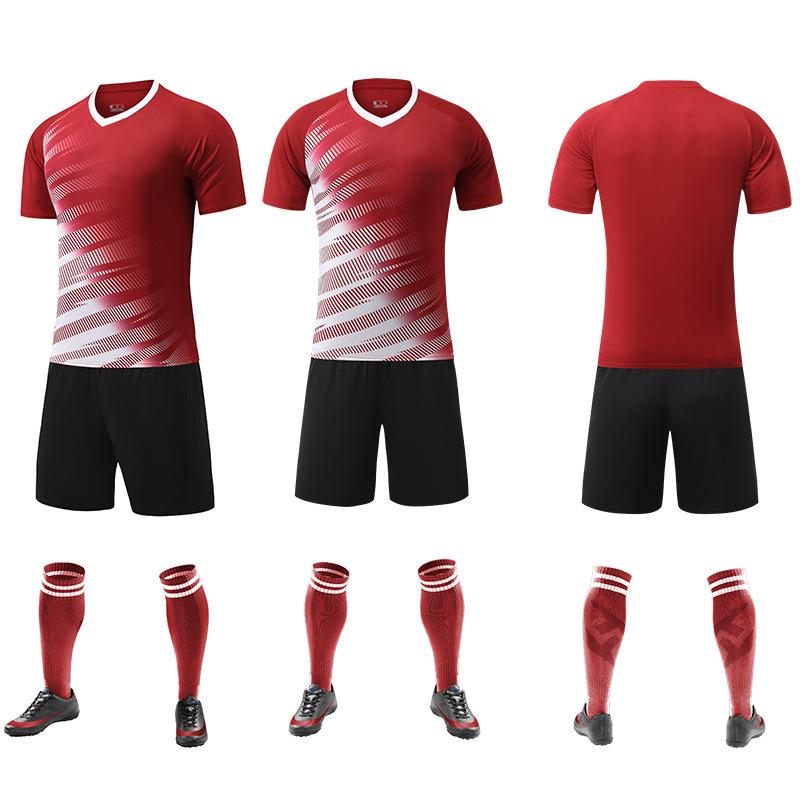 Summer Short Sleeve Jersey Set: Unisex Football Uniform for Kids & Adults, Plain Color Design