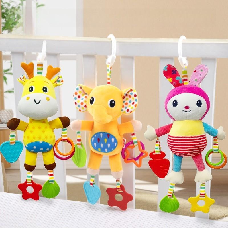 Infant Car Seat Hanging Toy With Plush Material And Interactive Sound For Newborns
