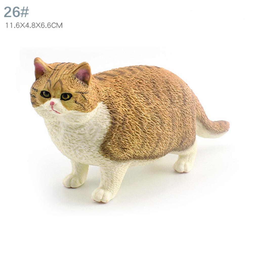 Lifelike Realistic Pet Figurines PVC Cat Action Figures Cat Statue Ornament Kids Doll Toy