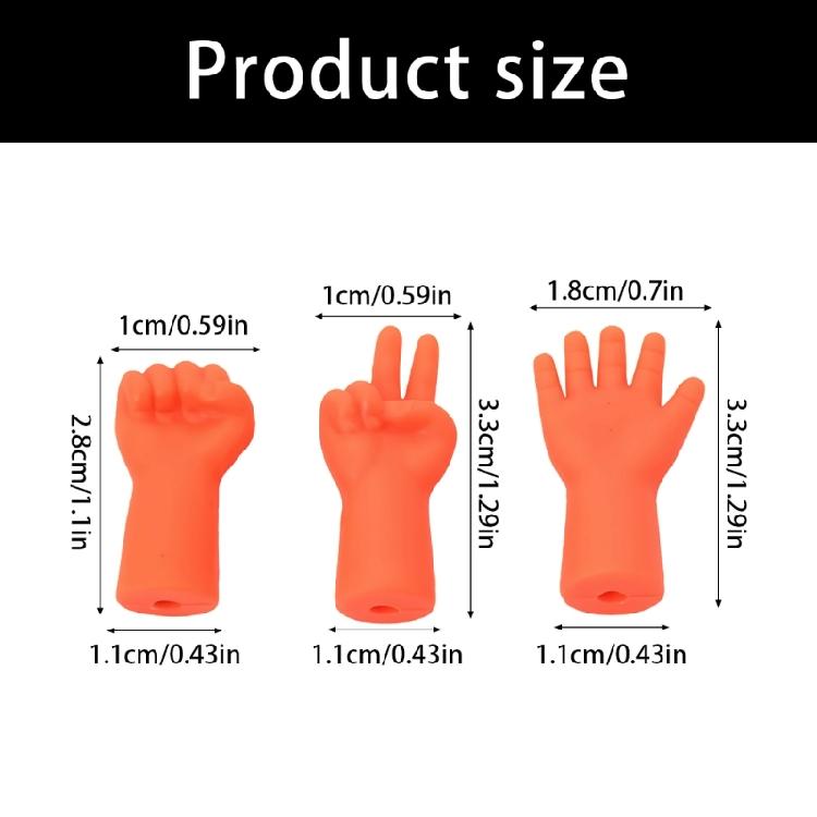 6Pcs Hand Shape Needle Stoppers Crochet Hook Point Stoppers Knitting Needle Tip Protectors for Weaving Yarn Craft