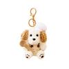 Fluffy Chef Style Dog Plush Keyrings Soft Stuffed Animals Backpack Keyrings  Hanging Accessory