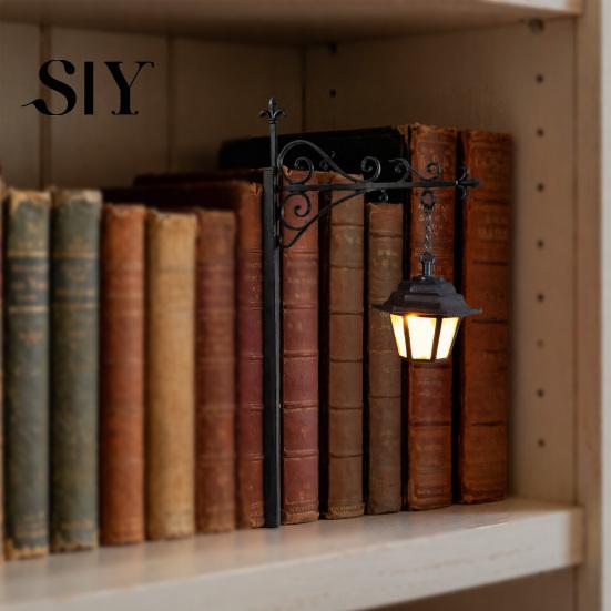 Mini LED Bookshelf Accent Ghost Light, Decorative Retro Lantern for Library Decor, Warm Dark Academic Room Decor Reading Lamp Book Lovers, Gothic