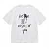 Women's Trend Classic T-Shirt Layered Color Block Inspirational Quote Design Tee