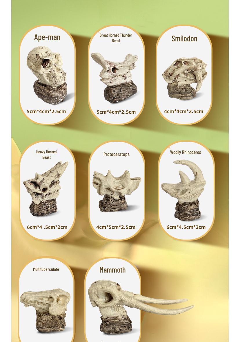 Dinosaur Fossil Excavation Toy Set - Educational Prehistoric Skulls & Beasts for Kids