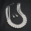 Handmade Geometric Pearl Necklace Alloy Pendant Women Summer Fashion Jewelry Set