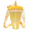 Practical Cartoon Popsicle Straw Cup Food Grade Leakproof Watermelon Water Bottle Anti-fall Plastic Water Cup Milk Tea