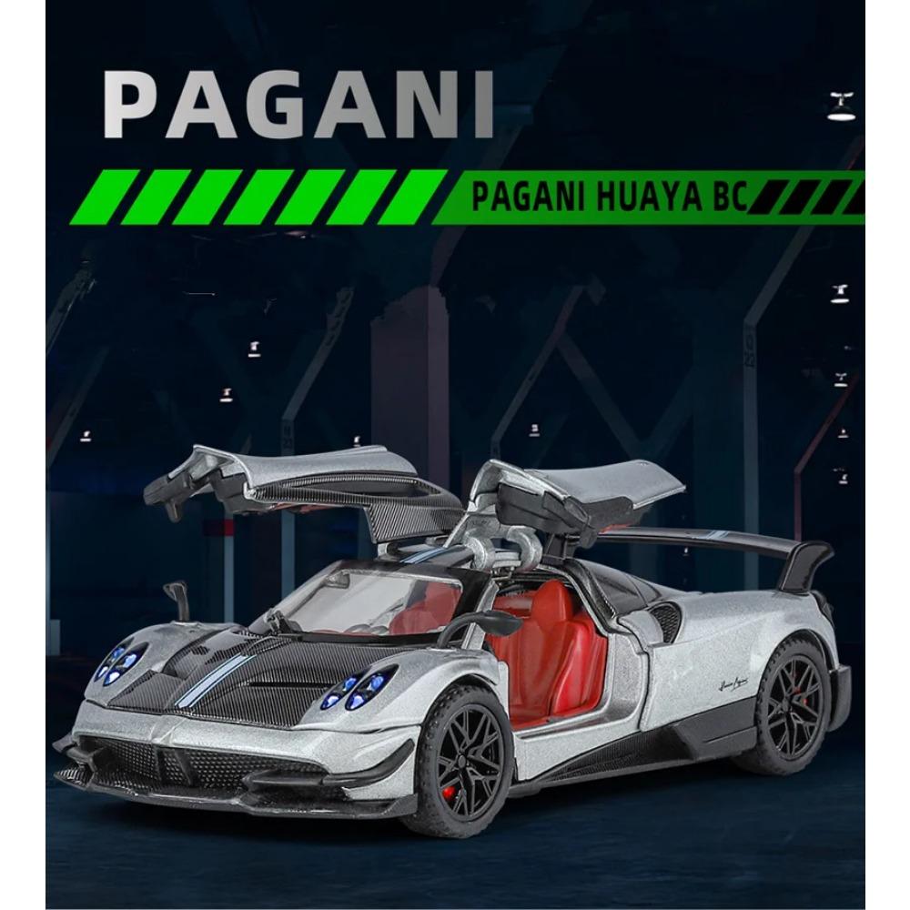 1/32 Pagani Huayra BC Alloy Sports Model Diecast Metal Racing Car Vehicles Model Simulation Sound Light Collection Kids Toy Gift