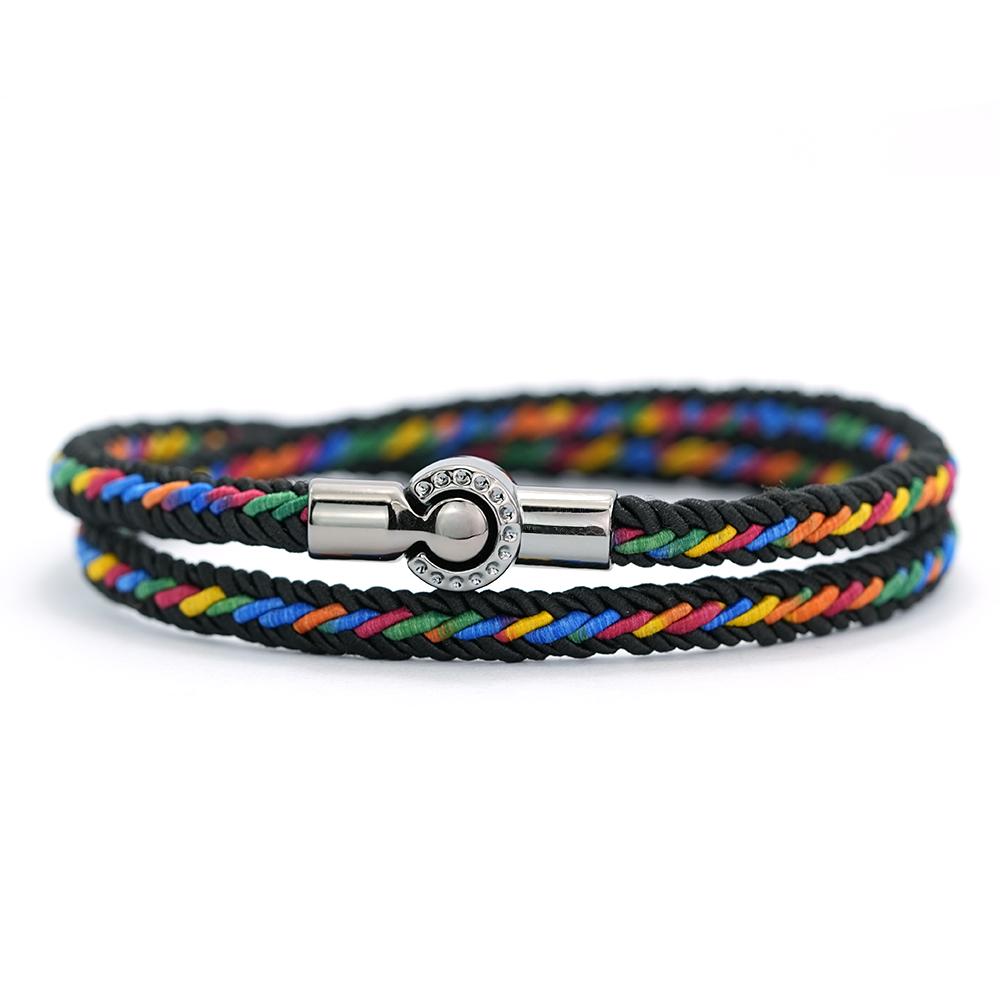 Minimalist Elegant Double Layer Ethnic Fabric Braided Bracelet Unisex Fashion Wrist Jewelry Gift For Men Women Handmade Bangle