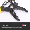 Yellow 6-Inch Multifunctional Wire Stripper with Built-in Spring Safety Lock, 65 Manganese Steel