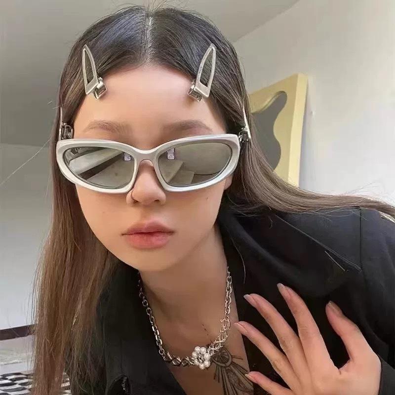 Новые Y2K спортивные солнцезащитные очки в стиле панк — фото 6