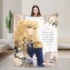 Rose of VVersailles Lady  Blanket  Warm Soft Plush Throw Blanket For Home Decor Travel Office Flannel Bedspread Bed Cover