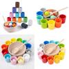 Wooden Baby Bead And Ball Color Matching Toy For Early Childhood Learning