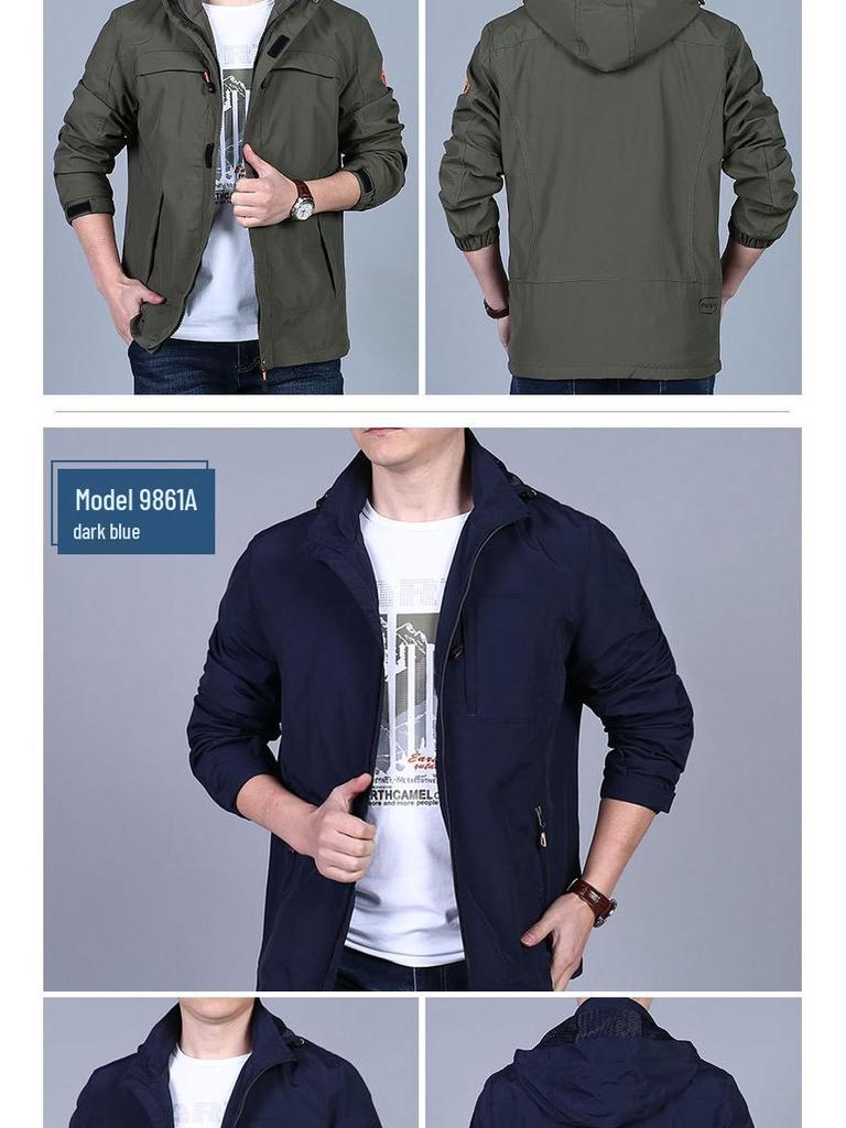 2024 Men's Casual Spring/Autumn Jacket: Middle-Aged Windbreaker