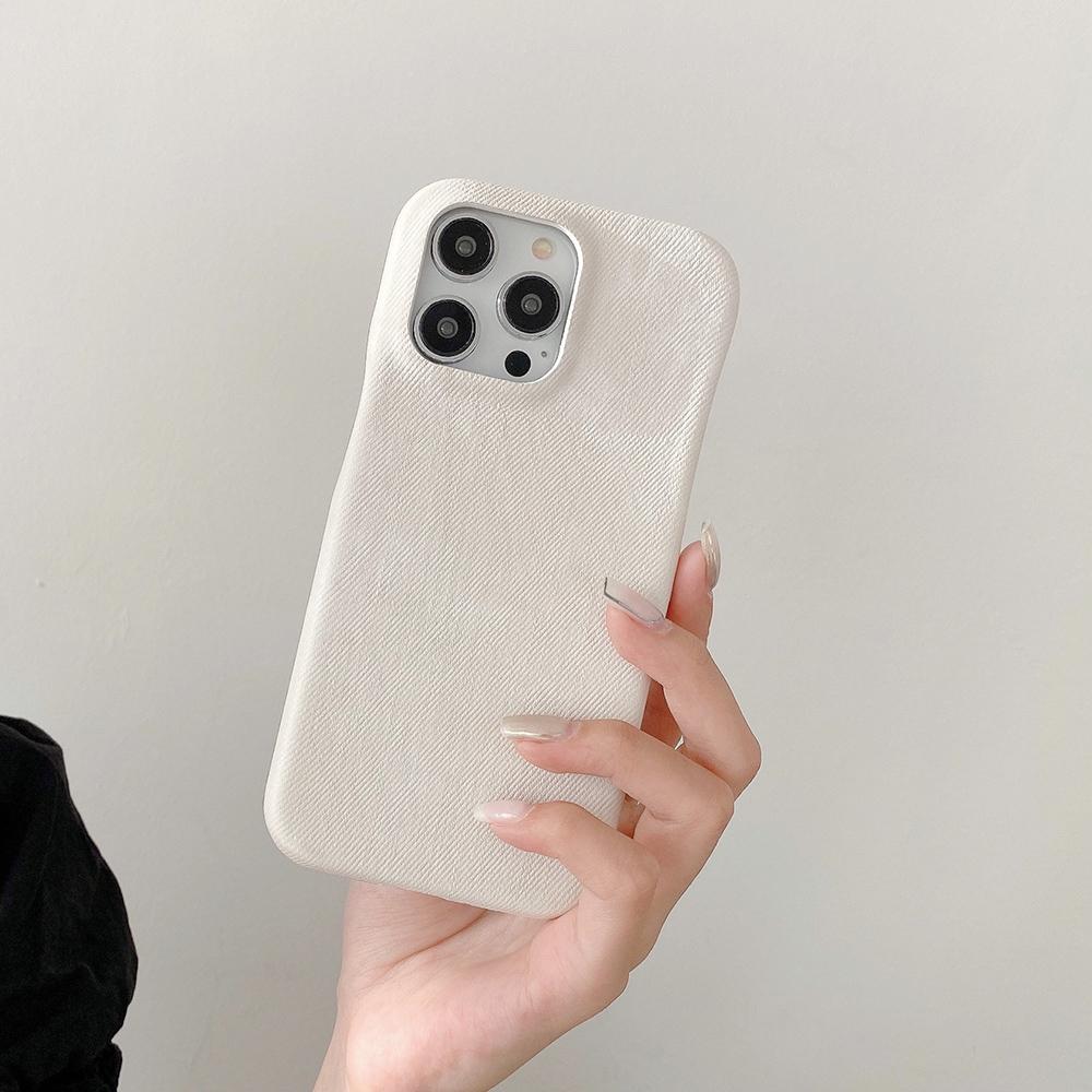 For iPhone 15 Pro Case Jeans Cloth Texture PU Leather + PET Back Cover