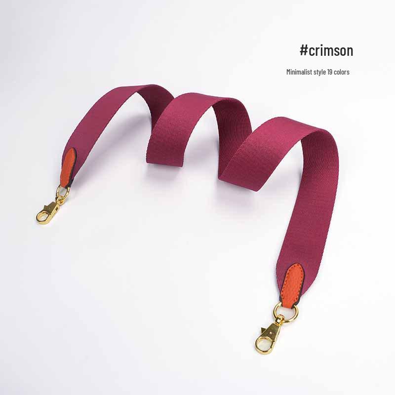 Evelyne Cotton Canvas & Cowhide Leather Crossbody Bag Strap