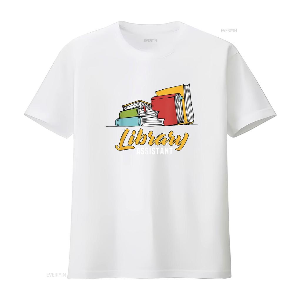 Bibliotheksassistent Buchleser Literatur Sommer Essential Damen T-Shirt Bequem und Stilvoll vintage Gewaschen Dehnbar