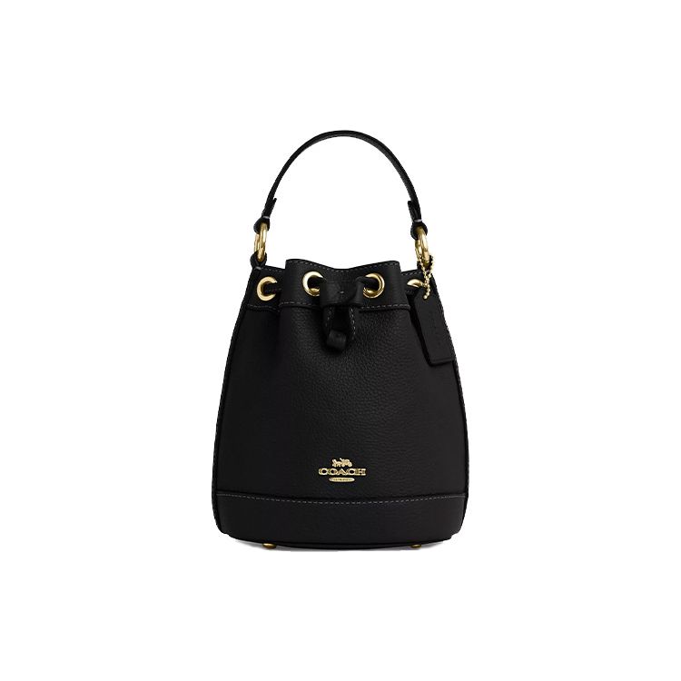 

Coach Dempsey 15 Letter Logo Drawstring Bucket Bag Women bags Black CN683-IMBLK Basic Set (Bag+Dust Bag)