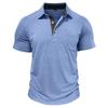 Summer Mens Short Sleeve Turn Down Collar T-Shirt Fashion Patchwork Polos Man