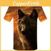 Men's Wolf Mountain 3d Print Summer Casual T-shirt With Stunning Graphic Design