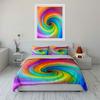 Rainbow Swirl Bedding Set Bedding Duvet Cover Set Duvet Cover Pillowcases  (1 * Duvet Cover 2 * Pillowcases, Without Duvet Insert)