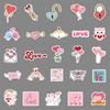50PCS Heart-Shaped Valentine's Day Stickers for Wedding, Laptop, Luggage, Phone Decor.