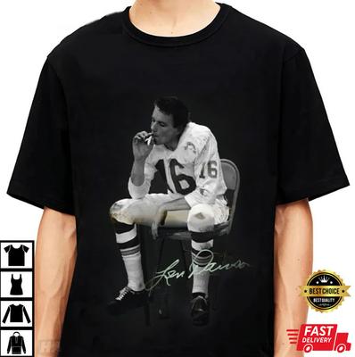 New RIP Len Dawson Smoke T-Shirt,black Unisex T-Shirt