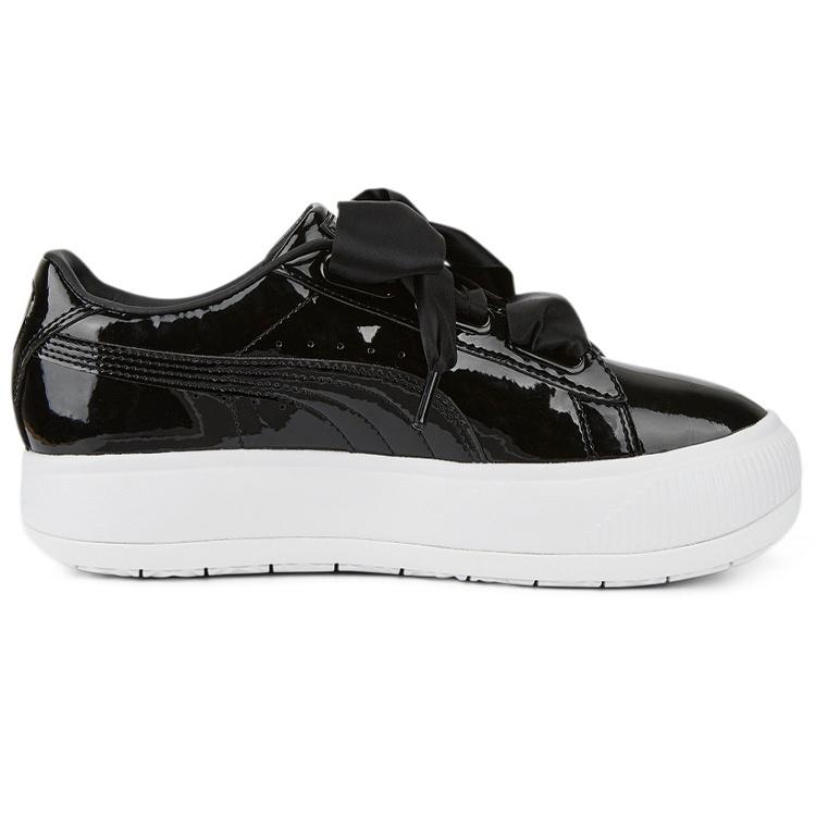 (WMNS) PUMA Suede Mayu Heart Patent 'Black White' Women's 385967-02