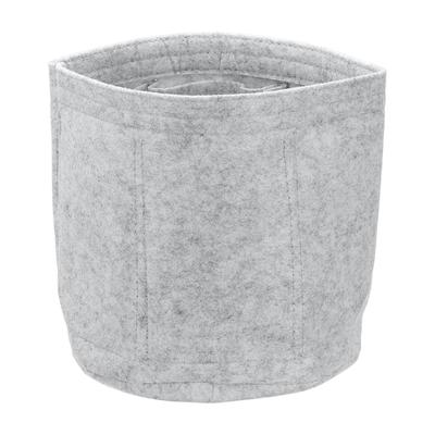 Uxcell Portable Felt Pouch Organizer Insert, 20x20cm, Round Multifunctional Pouch Liner for Bucket Bags, Dome Satchels, Totes, and Handbags, Light