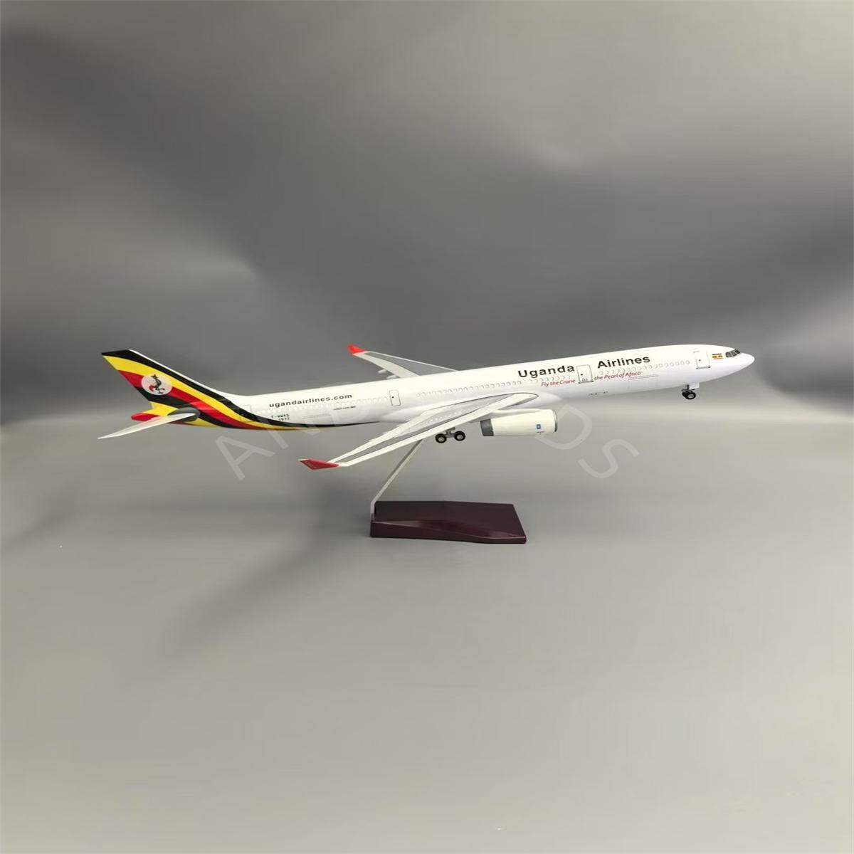 

47cm A330 Uganda Airlines Plane Model Resin Material Simulation Scale Aircraft Model Aircraft Decoration BedRoom Collections No lights