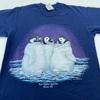 Vintage 90s PENGUIN NEW ENGLAND AQUARIUM BOSTON, MA T-Shirt SMALL Bird Nature