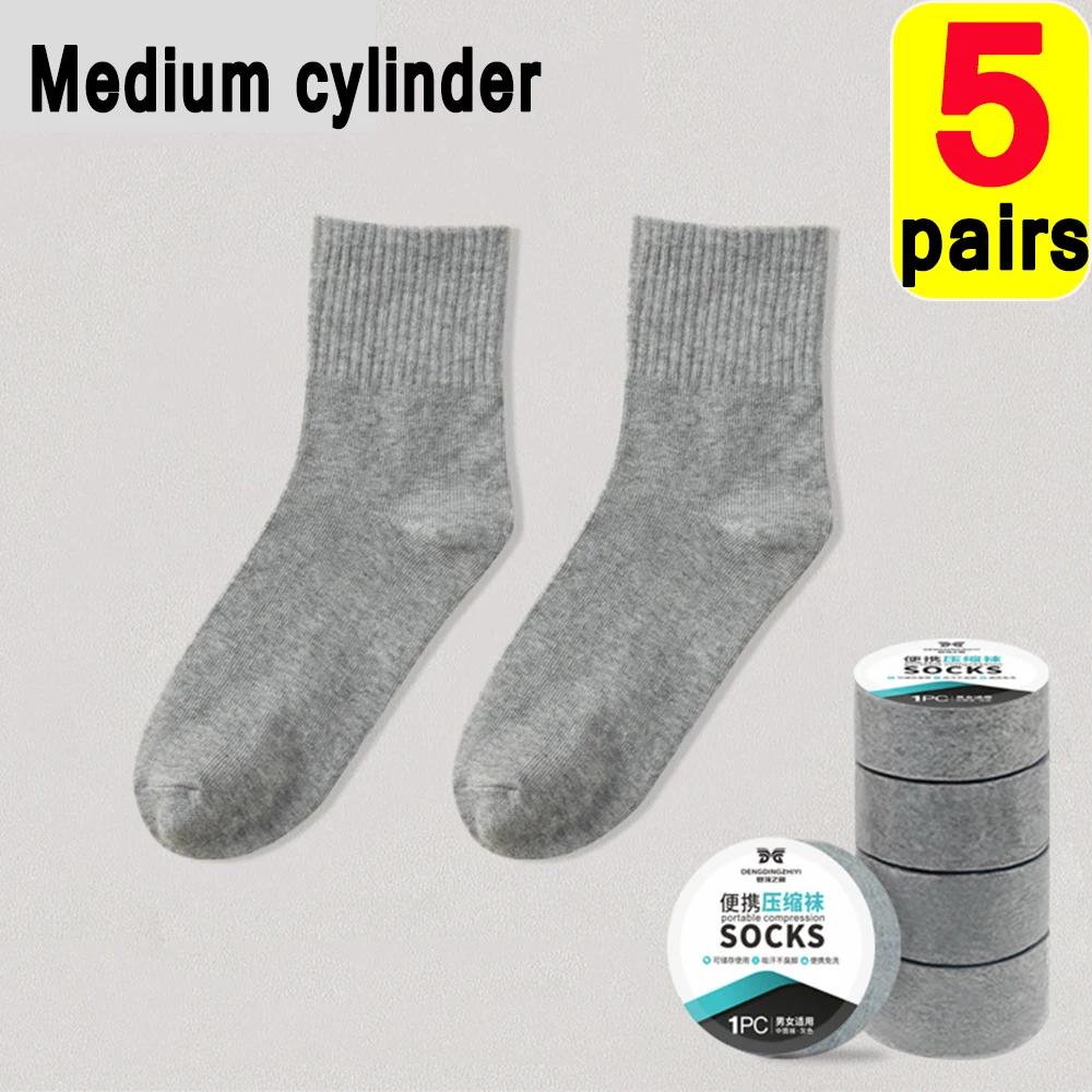 Disposable Travel Socks for Men Women Washable Compression Socks One Time Portable Compression Cotton Sock for Business Trips