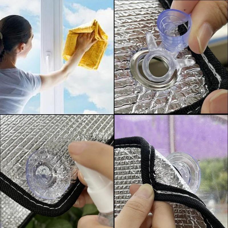 Verdickte Haushalts-Glasfenster-Sonnenschutz Anti-UV Aluminiumfolien-Abdunkelungsnetz Sonnenschutz für Wintergarten Wärmespeicherndes Rollladen