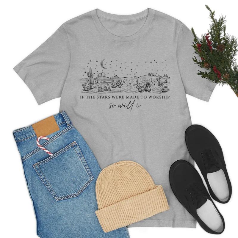 Westliche Wüste Psalm Bibelvers T-Shirt Vintage Kurzarm Gott Anbetung T-Shirt Jesus Glaube Tees Damen Christliche Oberteile Bekleidung