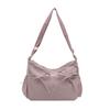 Nylon Folded Shoulder Crossbody Bag For Casual Daily Use With Zipper Closure
