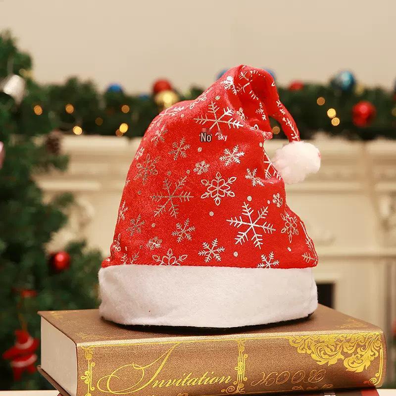 Gold Snowflake Velvet Christmas Party Hat