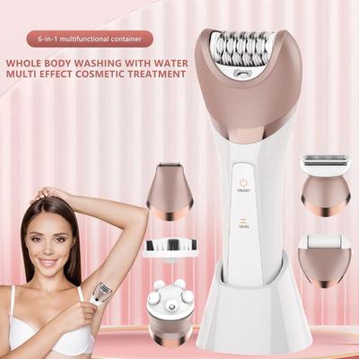 Haarentfernung für Frauen, 6-in-1-Entferner für den Körper, Bikinizone, wiederaufladbar über USB, wasserdicht, multifunktionales Set