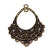Irregular Oval Frame Connectors Moon Hammered Texture Links For Earring Making