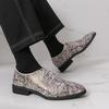 Men Derbys Oxford Skull Print Personality Nightclub Leather Shoes Men's Tuxedo Wedding Blazers Saddle Dance Shoes Plus Size