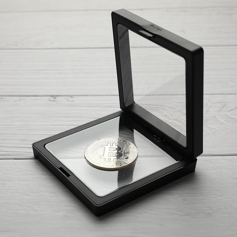 Bitcoin Bit Coin Litecoin Ripple Commemoration Coin With Showing Stand