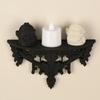 Gothic Hollow Carved Wall Shelf Plastic Floating Shelves For Home Decors Holds Books And Display Items Easy Installation