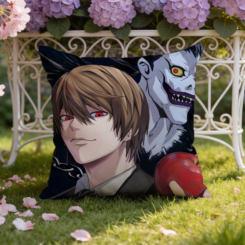 Anime D-Death N-Note Cushion Cover Home & Car Dual-Scene Pillow Cover: Reversible for Premium Comfort