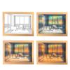 INS Deco Led Light Painting USB Plug Dimming Wall Artwork Table Lamp Gift Indoor Sunlight Window Wooden Photo Night Luminous