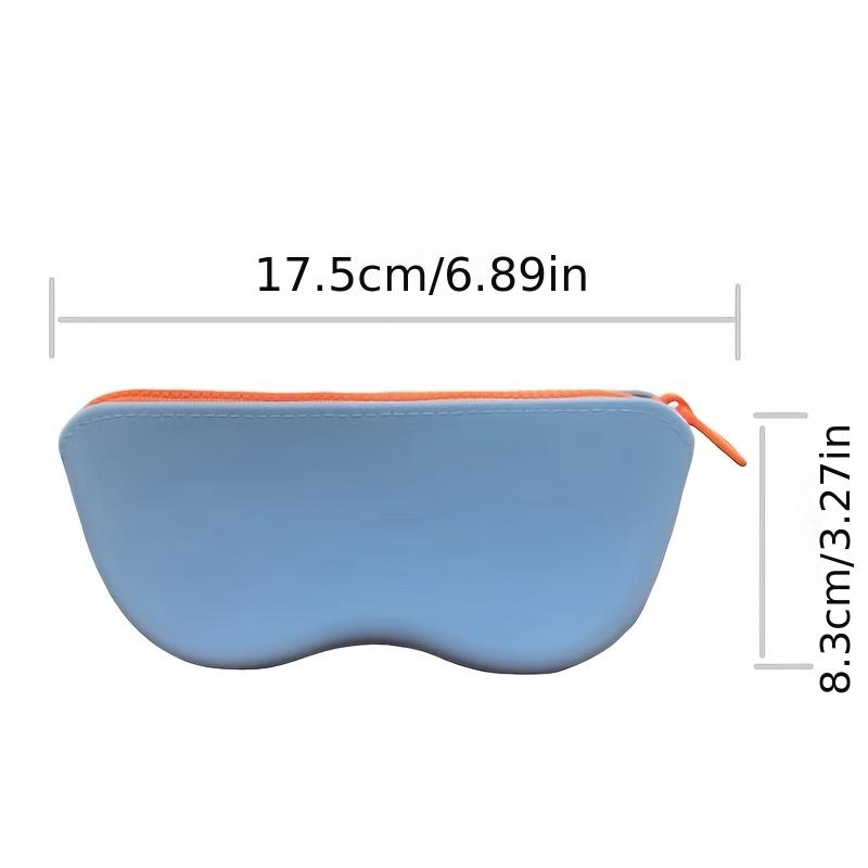 Color Block Glasses Pouch, Portable Silicone Eyewear Case for Storage, Protective Cover for Sunglasses & Eyeglasses On The Go