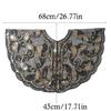 Short Mesh Shawl For Formal Clothes Feature Secure Sequins Detail Soft Polyester Cover Up Easy To Fold And Carry