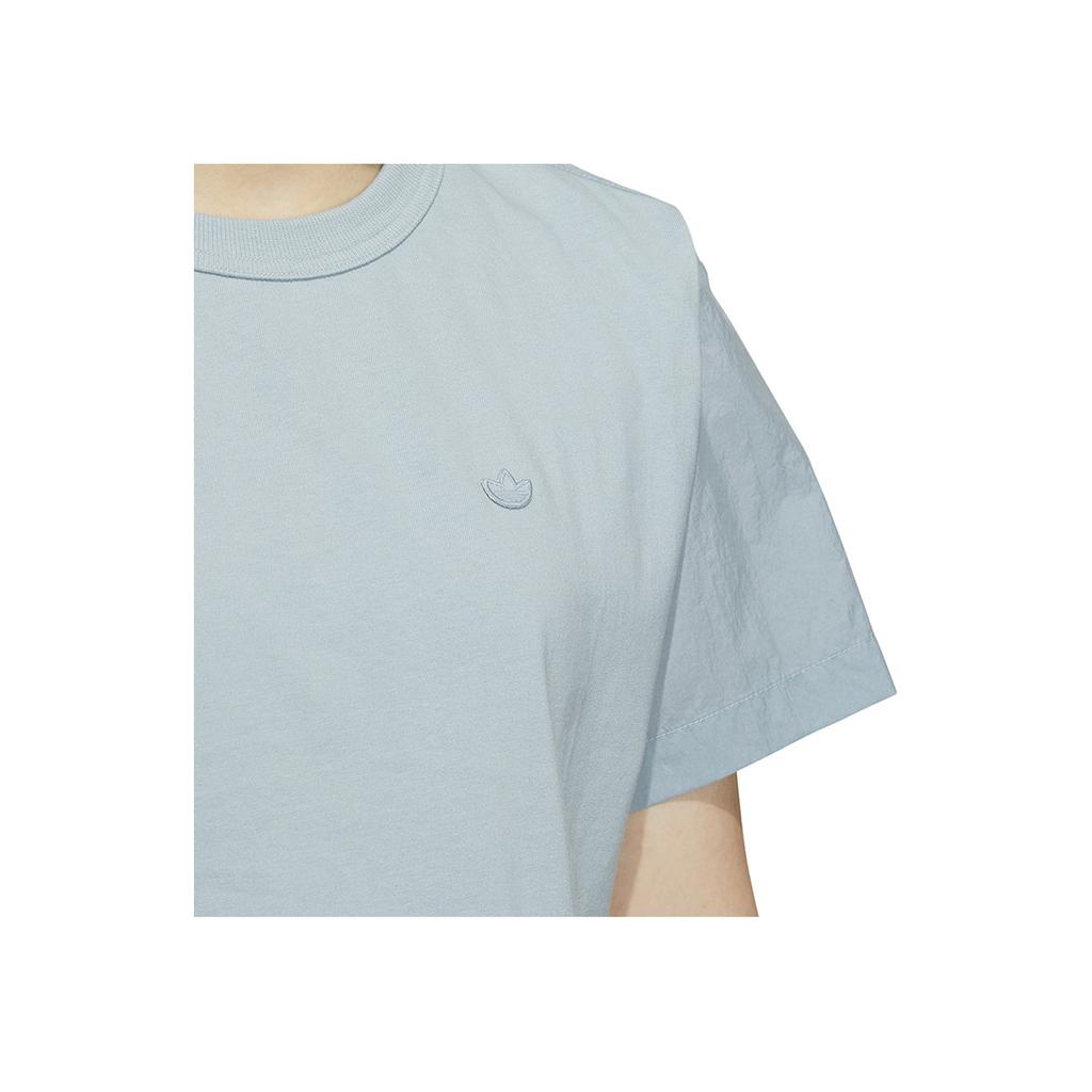 Adidas Originals Short Sleeve Logo T-Shirt Women Tops Blue HP0097