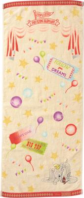 Marushin Face Disney Water 2005085900 Towel, Dumbo, Cotton, Embroidered,