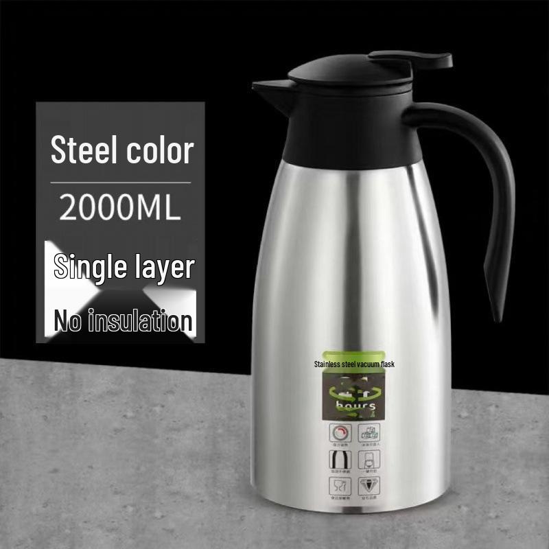 

316 Stainless Steel Double-Wall Insulated Water Bottle/Thermos Flask for Home & Commercial Use – Anti-scalding, High-end Cup/Pitcher. 2.2L - 316L, Extra Thick, Insulation for 36 Hours
