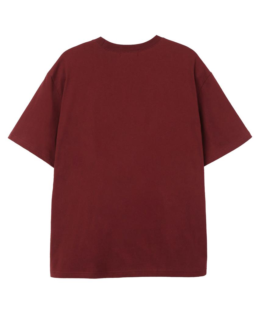 SHIRTER Nothing Will Works Oversized Short Sleeve T-Shirt (Ss026) Burgundy